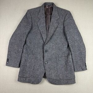 Yves Saint‎ Laurent Jacket Adult 40T Harris Tweed Weave Blazer Mens Vintage